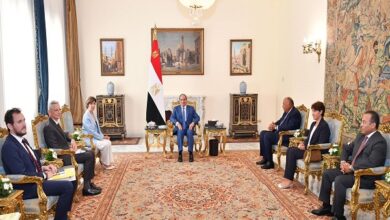 الرئيسي السيسي مع وزيرة خارجية فرنسا