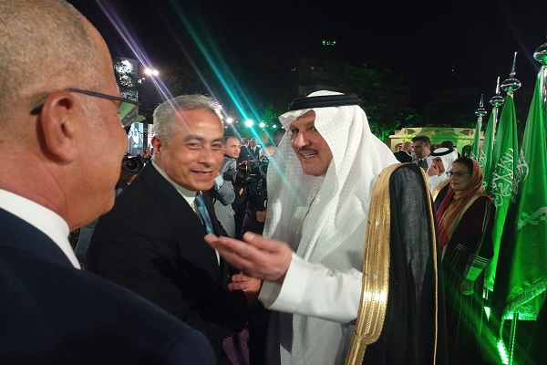 السفير السعودي خلال حفل الاستقبال
