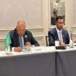 وزير الخارجية خلال اجتماع المناخ