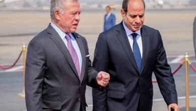 الرئيس السيسي مع ملك الأردن