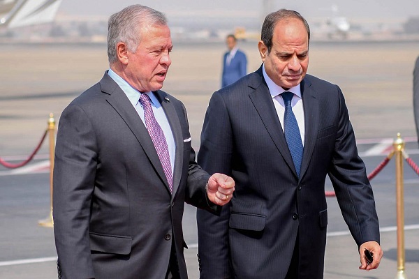 الرئيس السيسي مع ملك الأردن