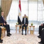 الرئيس السيسي مع وزير الخارجية التركي