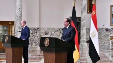 الرئيس السيسي والمستشار الألماني