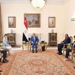 الرئيس عبدالفتاح السيسي مع وزيرة خارجية فرنسا