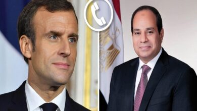 الرئيس عبدالفتاح السيسي ونظيره الفرنسي