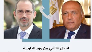 السفير سامح شكري مع نظيره الأردني