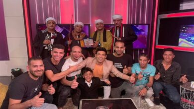 الفنانة سعد الصغير مع فرقة محمود شاكر