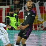 فرحة لاعب ساربروكن بهدف الفوز على البايرن