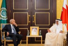 أبو الغيط مع وزير خارجية البحرين