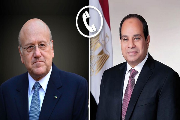 الرئيس السيسي مع رئيس حكومة لبنان