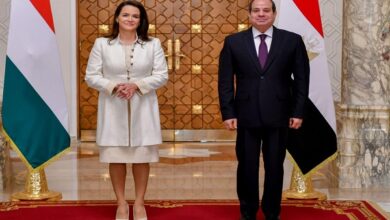 الرئيس السيسي مع رئيسة المجر