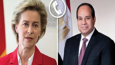 الرئيس السيسي مع رئيسة المفوضية الأوروبية