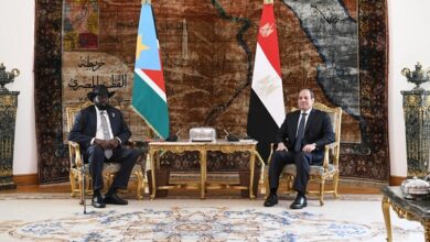 الرئيس السيسي مع نظيره الجنوب سوداني