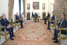 الرئيس السيسي مع وزيري خارجية سلوفينيا والبرتغال