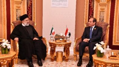 الرئيس السيسي ونظيره الإيراني