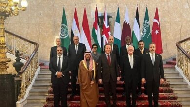 اللجنة العربية الإسلامية مع وزير خارجية بريطانيا