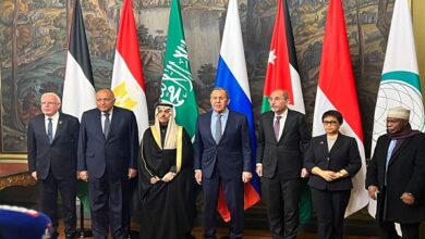 اللجنة الوزارية العربية الإسلامية مع وزير خارجية روسيا