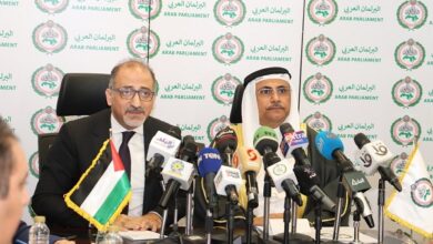 المؤتمر الصحفي للبرلمان العربي
