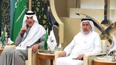 جانب من المؤتمر الصحفي بسفارة السعودية