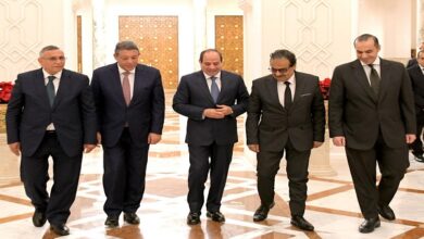 الرئيس السيسي مع المرشحين السابقين في الانتخابات