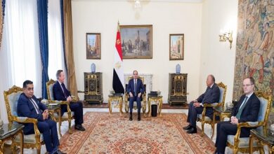 الرئيس السيسي مع وزير خارجية بريطانيا