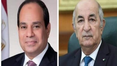 الرئيس السيسي ونظيره الجزائري