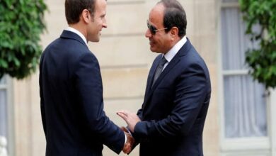 الرئيس السيسي ونظيره الفرنسي