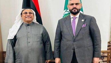 العسومي مع مندوب ليبيا لدى الجامعة العربية