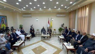 لقاء رئيس البرلمان العربي ومحافظ شمال سيناء