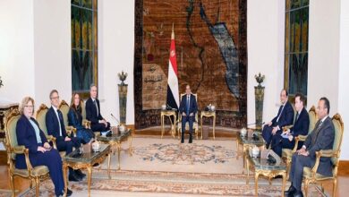 الرئيس السيسي مع وزير الخارجية الأمريكي