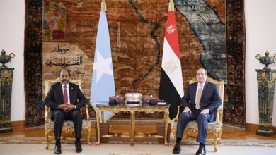 الرئيس السيسي ونظيره الصومال