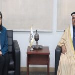 العسومي مع مساعدة وزير الخارجية الصري للشؤون البرلمانية