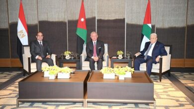 القمة المصرية الأردنية الفلسطينية