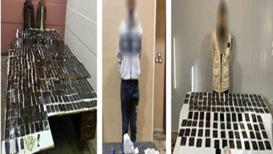 جانب من المتهمين والمضبوطات