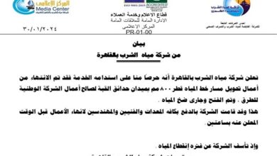 شركة مياه الشرب بالقاهرة