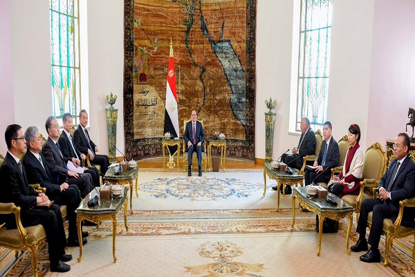 لقاء الرئيس السيسي مع وزير الخارجية الصيني