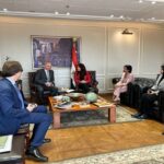 لقاء المشاط مع بنك التنمية الجديد