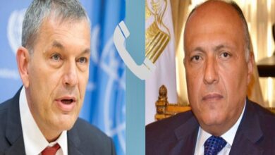 وزير الخارجية المصري مع مفوض الأونروا