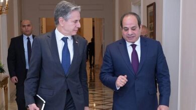 الرئيس السيسي مع وزير الخارجية الأمريكي