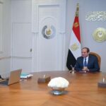 الرئيس السيسي مع وزير العدل
