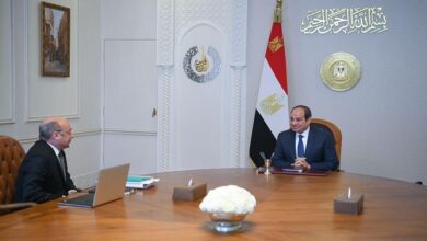 الرئيس السيسي مع وزير العدل