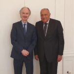 لقاء شكري والمبعوث الأممي لسوريا