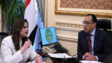 مدبولي مع وزيرة الهجرة