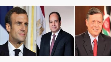 قادة مصر والأردن وفرنسا