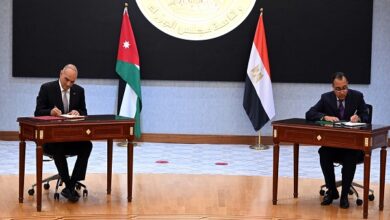 رئيسا وزراء مصر والأردن