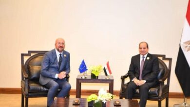 الرئيس السيسي مع رئيس المجلس الأوروبي