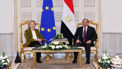 الرئيس السيسي مع رئيسة المفوضية الأوروبية