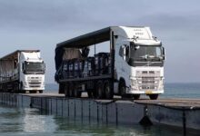 الرصيف العائم أمام غزة