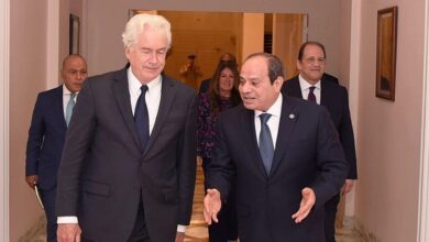 الرئيس السيسي مع رئيس وكالة الاستخبارات الأمريكية