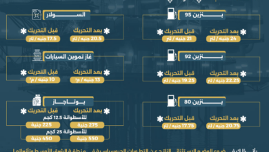 زيادة أسعار البنزين في مصر وفقا لبيان وزارة البترول